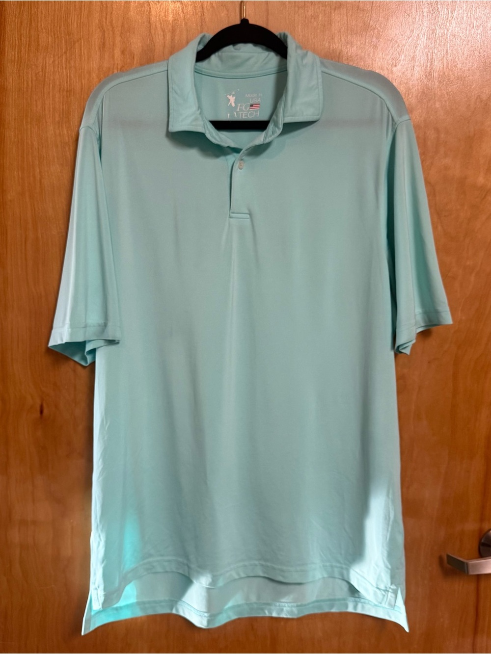 FG Tech Men’s Performance Polo Golf Shirt - Mint Green Medium